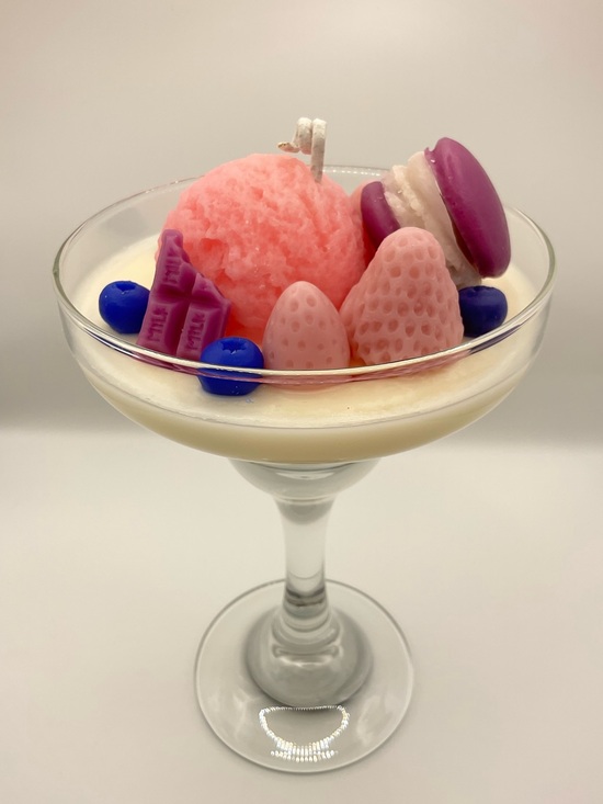 Other - 🕯️🍓Strawberry Açaí Dessert Style Candle
